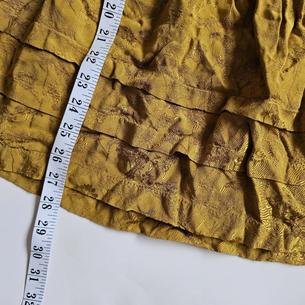 Zara 10 L Mustard Yellow Textured Dress - Picture 9 of 9
